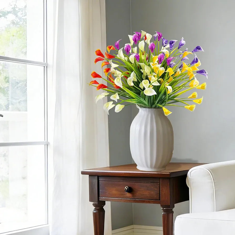 20-Bundle UV-Resistant Artificial Calla Lilies
