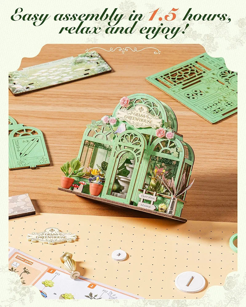 Rolife Miniature House Kit Wooden Model Building Set For Adults