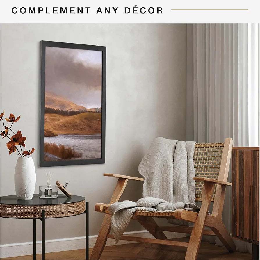 18x24 Black Woodgrain Poster Frame