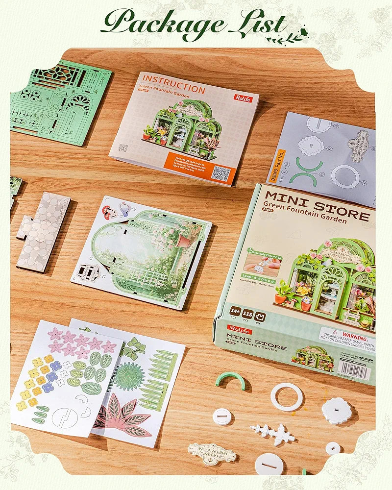 Rolife Miniature House Kit Wooden Model Building Set For Adults