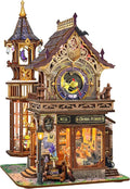 Time Magic Club Book Nook Miniature House 3D Wooden Puzzle